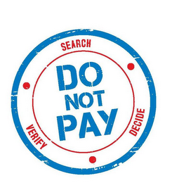 DO NOT PAY SEARCH VERIFY DECIDE logo