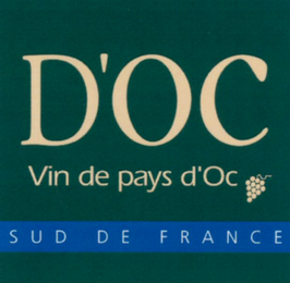 D'OC VIN DE PAYS D'OC SUD DE FRANCE logo