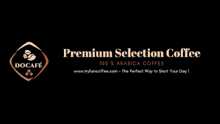 DOCAFÉ PREMIUM SELECTION COFFEE 100% ARABICA COFFEE WWW.TRYFAIRCOFFEE.COM - THE PERFECT WAY TO START YOUR DAY! logo