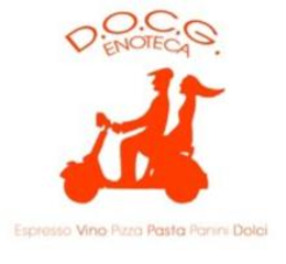 D.O.C.G. ENOTECA ESPRESSO VINO PIZZA PASTA PANINI DOLCI logo