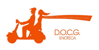 D.O.C.G. ENOTECA ESPRESSO VINO PIZZA PASTA PANINI DOLCI logo
