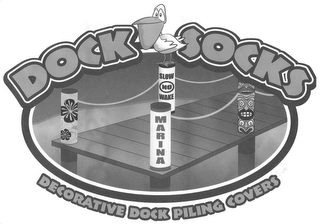 DOCK SOCKS SLOW NO WAKE MARINA DECORATIVE DOCK PILING COVERS logo