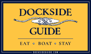 DOCKSIDE GUIDE EAT BOAT STAY DOCKSIDEGUIDE.COM logo