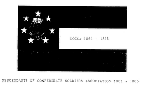 DOCSA 1861-1865 DESCENDANTS OF CONFEDERATE SOLDIERS ASSOCIATION 1861-1865 logo