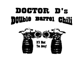 DOCTOR D'S DOUBLE BARREL CHILI IT'LL BLAST YOU AWAY! logo