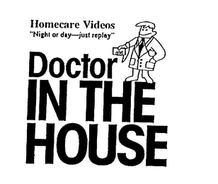 DOCTOR IN THE HOUSE HOMECARE VIDEOS "NIGHT OR DAY-JUST REPLAY" logo