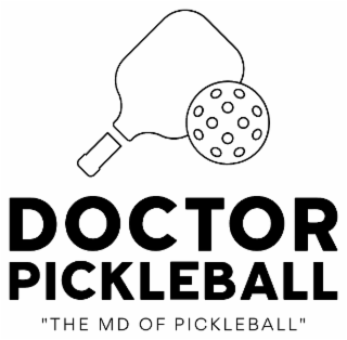 DOCTOR PICKLEBALL "THE MD OF PICKLEBALL" logo