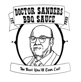DOCTOR SANDERS BBQ SAUCE THE BEST YOU'LL EVER EAT! FAT FREE logo