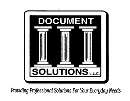 DOCUMENT SOLUTIONS L.L.C. PROVIDING PROFESSIONAL SOLUTIONS FOR YOUR EVERYDAY NEEDS logo