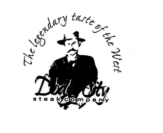 DODGE CITY STEAK COMPANY THE LEGENDARY TASTE OF THE WEST logo