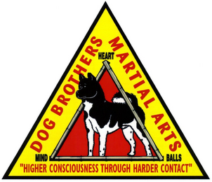 DOG BROTHERS MARTIAL ARTS - HEART MIND BALLS - "HIGHER CONSCIOUSNESS THROUGH HARDER CONTACT" logo