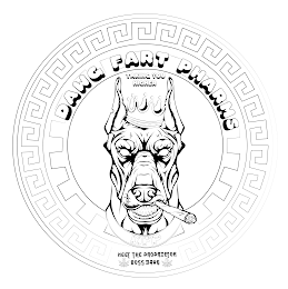 DOG FART PHARMS TAKING YOU HIGHER DFP MEET THE PROPRIETOR BOSS DAWG logo