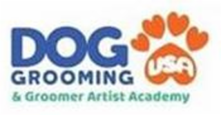 DOG GROOMING USA & GROOMER ARTIST ACADEMY logo