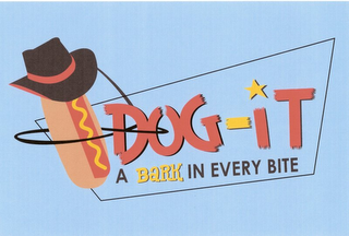DOG-IT A BARK IN EVERY BITE logo