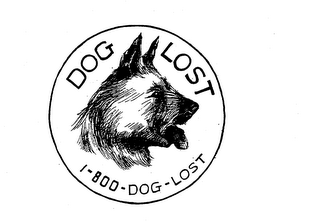 DOG LOST 1-800-DOG-LOST logo