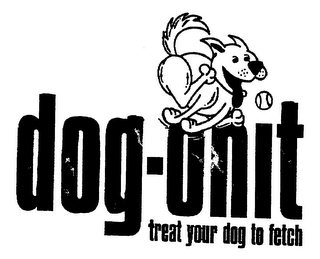DOG-ONIT TREAT YOUR DOG TO FETCH logo