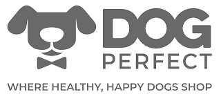 DOG PERFECT WHERE HEALTHY, HAPPY DOGS SHOP logo