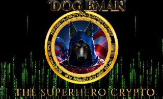 DOGEMAN THE SUPERHERO CRYPTO NEW DIGITAL DECENTRALIZED PEER TO PEER MONETARY METALS 1RV OZ .999 FINE COPPER MJB logo
