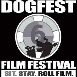 DOGFEST FILM FESTIVAL SIT. STAY. ROLL FILM. 6 logo