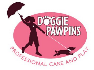 DOGGIE PAWPINS PROFESSIONAL CARE AND PLAY logo