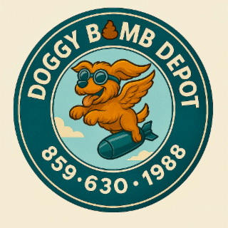 DOGGY BOMB DEPOT 859.630.1988 logo
