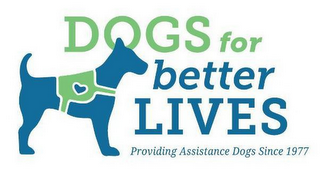 DOGS FOR BETTER LIVES PROVIDING ASSISTANCE DOGS SINCE 1977 logo