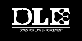 DOGS FOR LAW ENFORCEMENT, DLE. logo