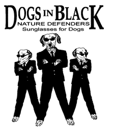 DOGS IN BLACK NATURE DEFENDERS SUNGLASSES FOR DOGS PROTECTING THEIR EYES FROM THE SUN...ONE DOG AT A TIME. logo