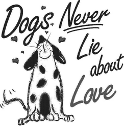 DOGS NEVER LIE ABOUT LOVE logo