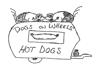 "DOGS ON WHEELS" HOT DOGS logo