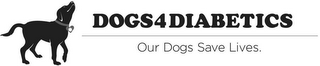 DOGS4DIABETICS OUR DOGS SAVE LIVES. logo