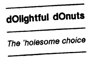 DOLIGHTFUL DONUTS THE 'HOLESOME CHOICE logo