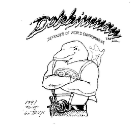 DOLPHINMAN DEFENDER OF WORLD ENVIRONMENT logo