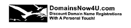 DOMAINSNOW4U.COM DISCOUNT DOMAIN NAME REGISTRATIONS WITH A PERSONAL TOUCH! logo