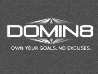 DOMIN8 OWN YOUR GOALS. NO EXCUSES. logo