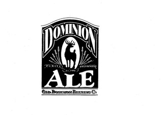 DOMINION ALE OLD DOMINION BREWING CO PURITY FRESHNESS EST. 1989 logo