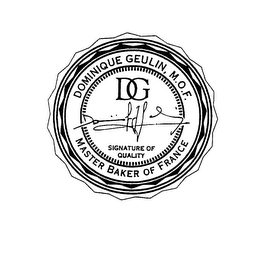 DOMINIQUE GEULIN, M.O.F. MASTER BAKER OF FRANCE logo
