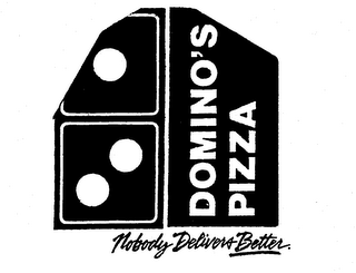 DOMINO'S PIZZA NOBODY DELIVERS BETTER logo