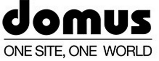DOMUS ONE SITE, ONE WORLD logo