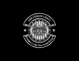 DON BOGGAN CIGARS SMOKE IT LIKE YOUR DOWN RANGE logo
