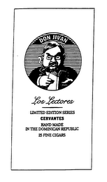 DON JIVAN LOS LECTORES LIMITED EDITION SERIES CERVANTES HAND MADE IN THE DOMINICAN REPUBLIC 25 FINE CIGARS logo