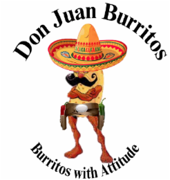 DON JUAN BURRITOS, BURRITOS WITH ATTITUDE logo