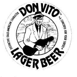 DON VITO LAGER BEER DISTINCTIVE ITALO-AMERICAN CHARACTER A CONCERTO FOR YOUR SENSES logo