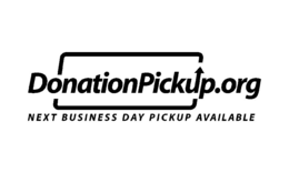 DONATIONPICKUP.ORG NEXT BUSINESS DAY PICKUP AVAILABLE logo