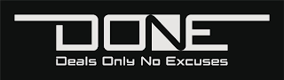 DONE DEALS ONLY NO EXCUSES logo