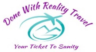 DONE WITH REALITY TRAVEL YOUR TICKET TO SANITY logo