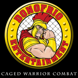 DONOFRIO ENTERTAINMENT CAGED WARRIOR COMBAT logo