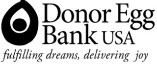 DONOR EGG BANK USA FULFILLING DREAMS, DELIVERING JOY logo