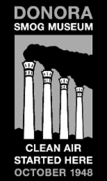 DONORA SMOG MUSEUM CLEAN AIR STARTED HERE OCTOBER 1948 logo