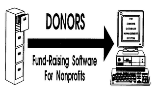 DONORS FUND-RAISING SOFTWARE FOR NONPROFITS THE DONORS DATABASE MANAGEMENT SYSTEM logo